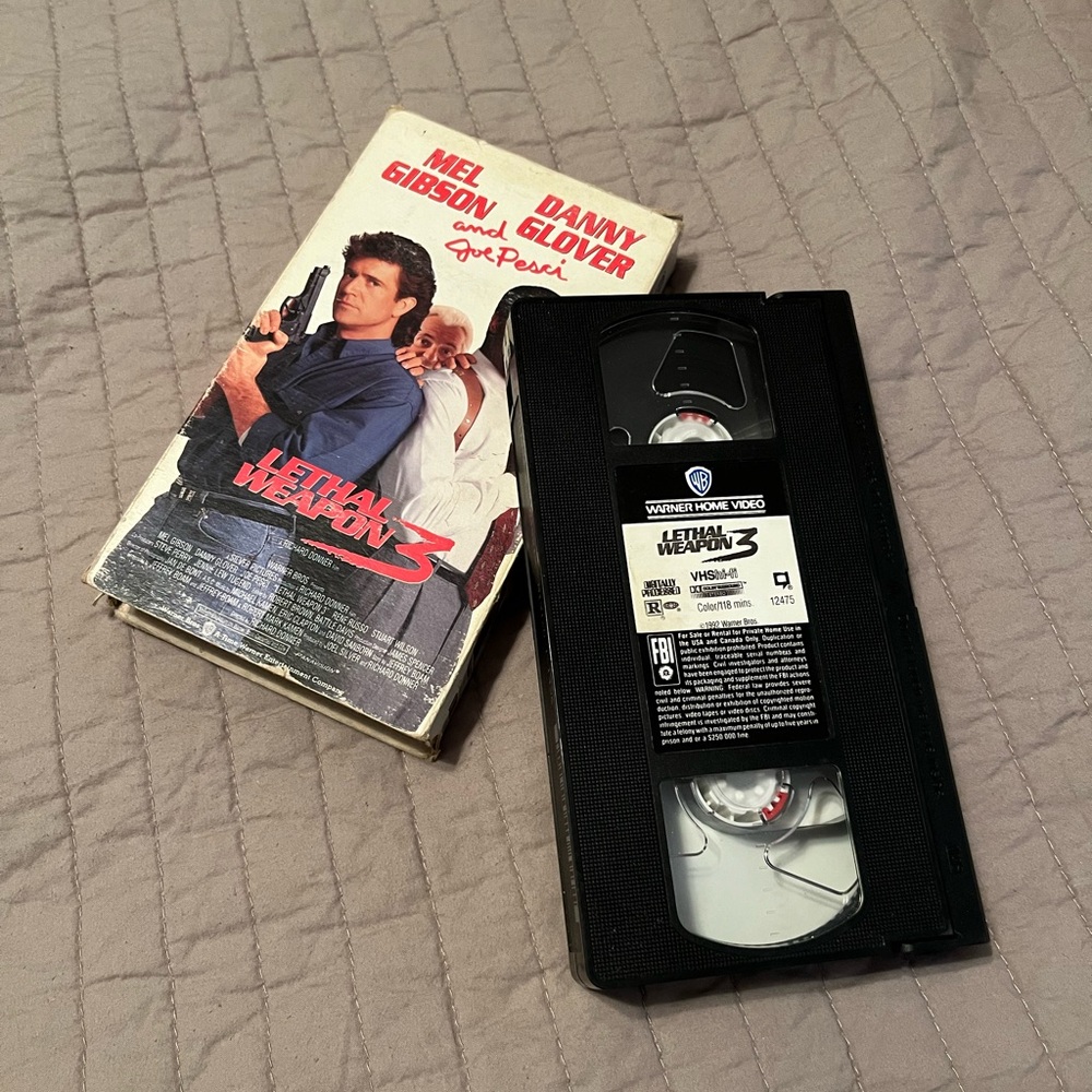 Lethal Weapon 3 VHS Tape 1992